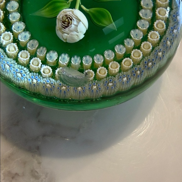 Baccarat Green and Gold Decorative Glass Set - Picture 2 of 6